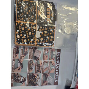 Graduation Gift Box, Black, Party‎ Supplies, 5.12x5.12x5.12" 6 piece